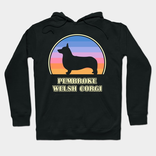 Pembroke Welsh Corgi Vintage Sunset Dog Hoodie by millersye